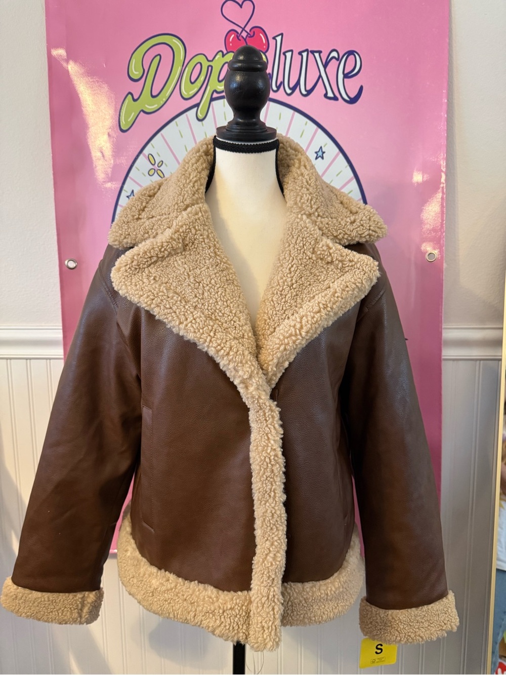 🤍NWT Levi's Faux Leather Sherpa Lined Moto Jacket